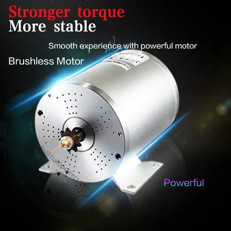 MY1020 500W 800W 1000W 1200W 1500W 1600W 2000W 3000W Brushless DC Motor 36V 48V 60V 72V for Scooter Go-karts ATV Motorcycle Bike