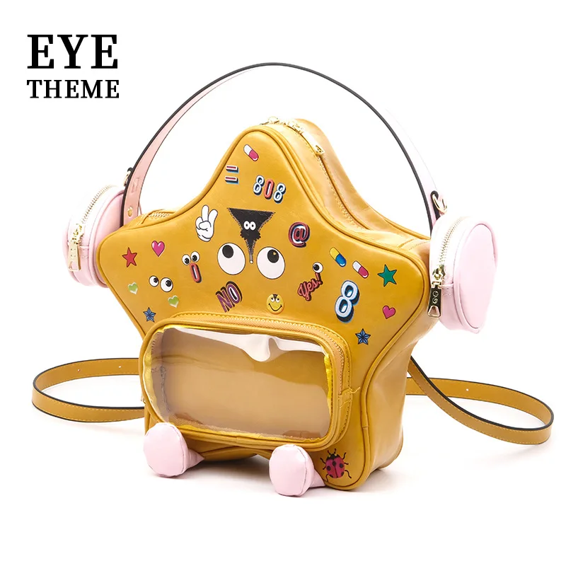 

EYE THEME 2025, студенческий дорожный рюкзак унисекс с принтом, забавные сумки для книг, женские и мужские школьные сумки большой вместимости, кукла Itabag