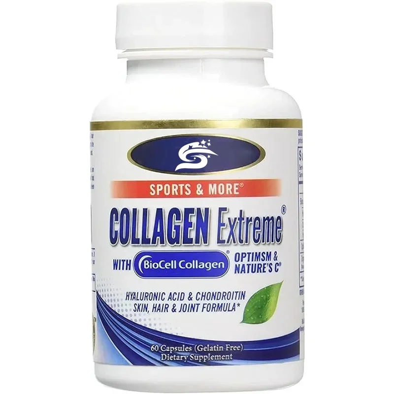 Herbal Collagen - Containing Biological Cell Collagen, Hyaluronic Acid, And Natural C, 60 Capsules