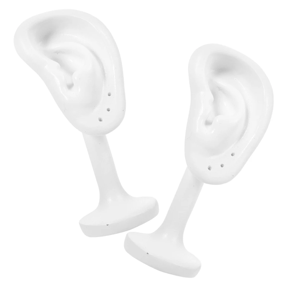 

2pcs Ear Shaped Earring Display Stand Rack Artificial Jewelry Organizer Holder Props Studs Hanger Realistic Design