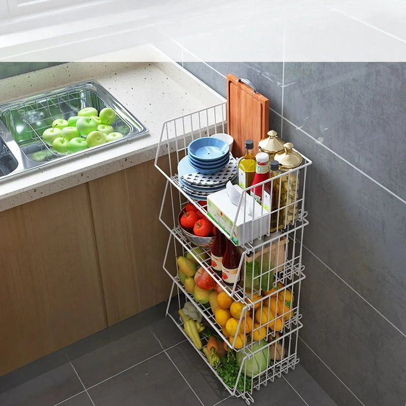 Kitchen Vegetable Put Vegetable Rack Shelf Rack Storage  Basket Vegetable Basket Multi-layer