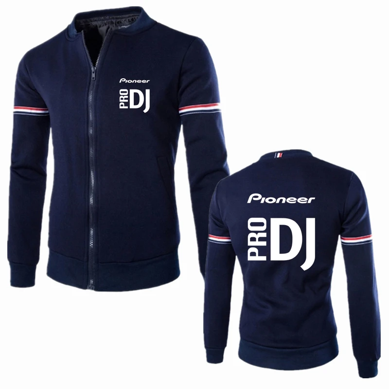 Men's Classic Style Temperament Coats Pioneer Pro DJ Printed Customizable Logo Spring And Autumn Casual Zipper Jacket Men's