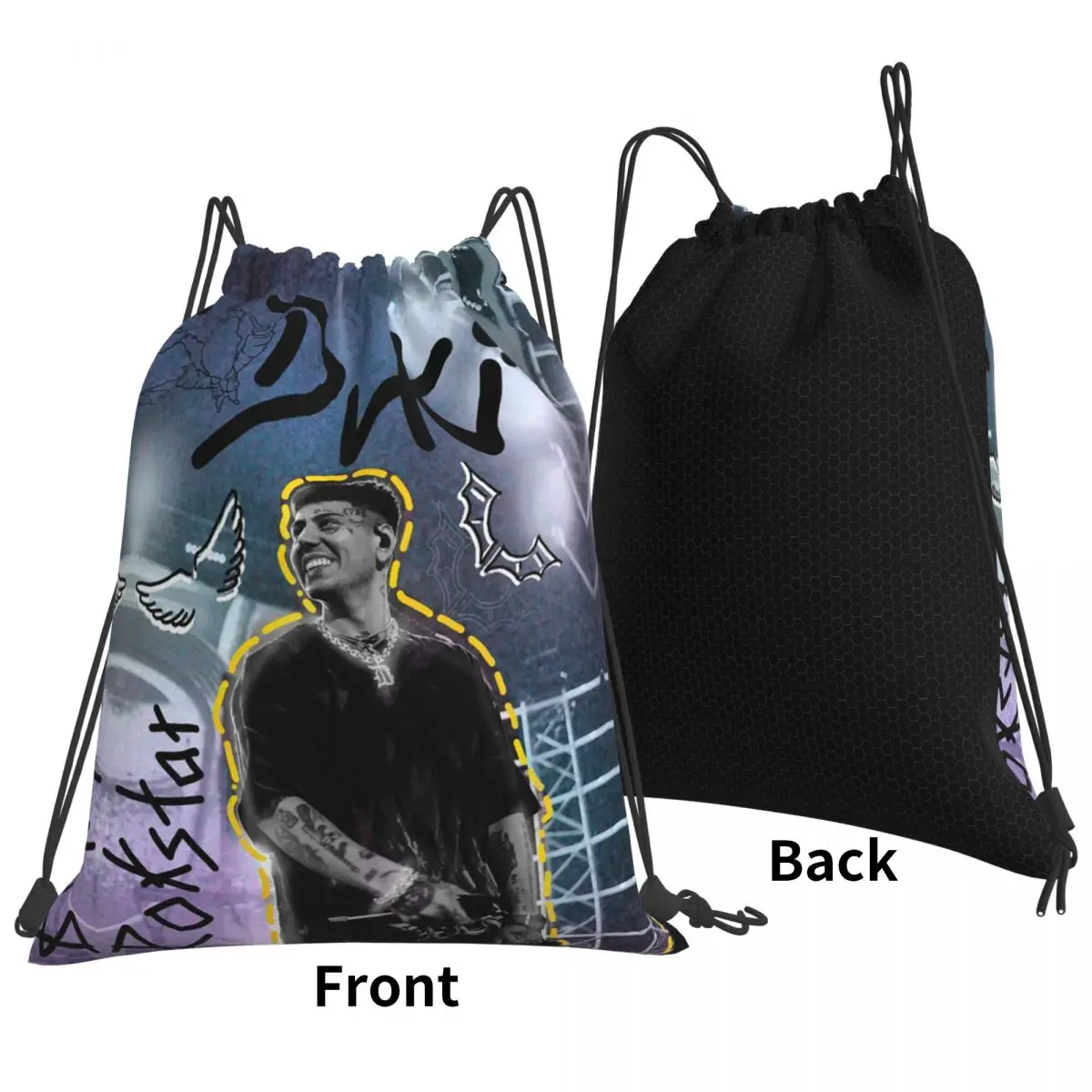 Duki Singer Rapper Accessories Backpacks Fashion Drawstring Bundle Pocket Sports Bag Book Bags for Travel School
