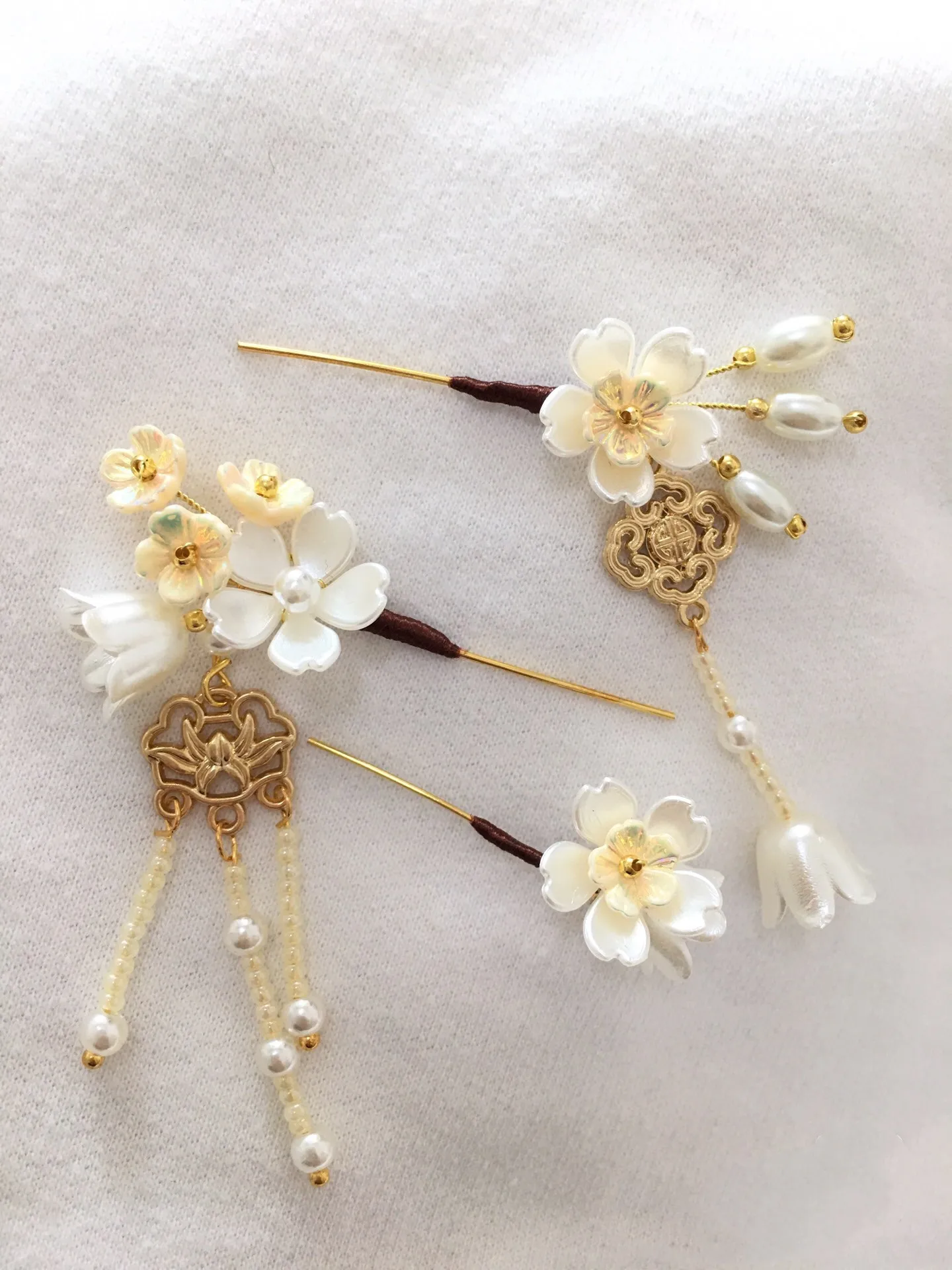 1/3 1/4 1/6 BJD Doll Headdress Small Flowered Fringed Hairpins Accessoires