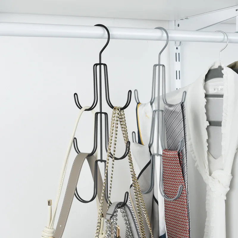 New Multi-purpose Six-segment Hooks Storage Household Hook Rack Organizer Clothes Coat Hat Bag Hanger Holder Hot Sale 2022