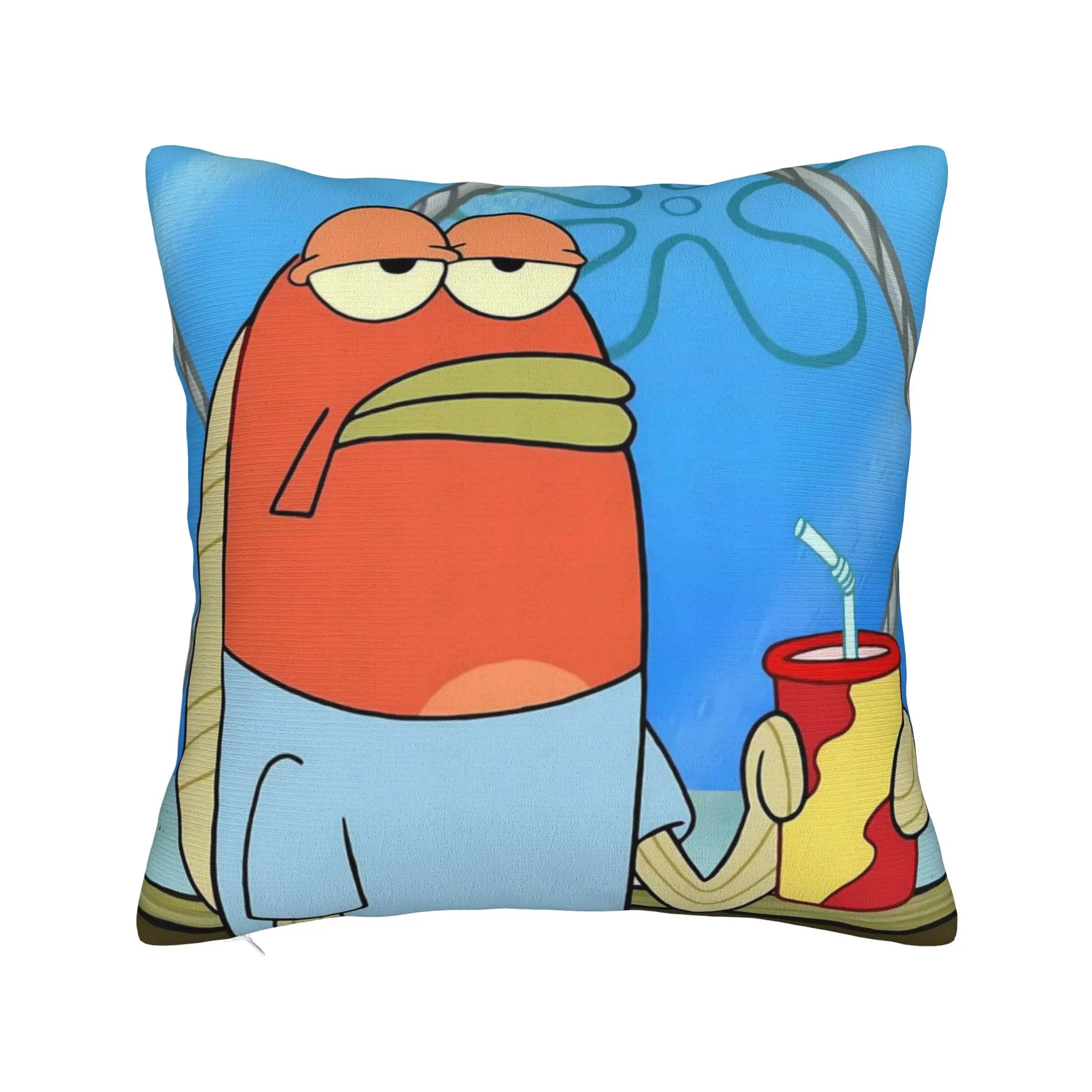 Bikinis Bottom Buddies Funny Fish Square Pillow Cases Marine Cushion Covers Novelty Polyester Decorative Pillowcase for Seat 18