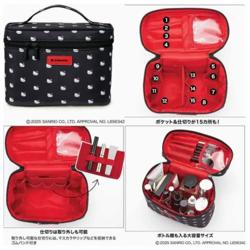 Hello Kittys Cosmetic Bag Cute Portable Makeup Bag Multifunctional Skin Care Products Storage Beauty Bag Printing