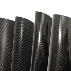 3D 4D 5D 6D 7D 8D Carbon Fiber Vinyl High Glossy Black Texture Film Wrap Car Motocycle Decal Sticker Color Change Interior Film