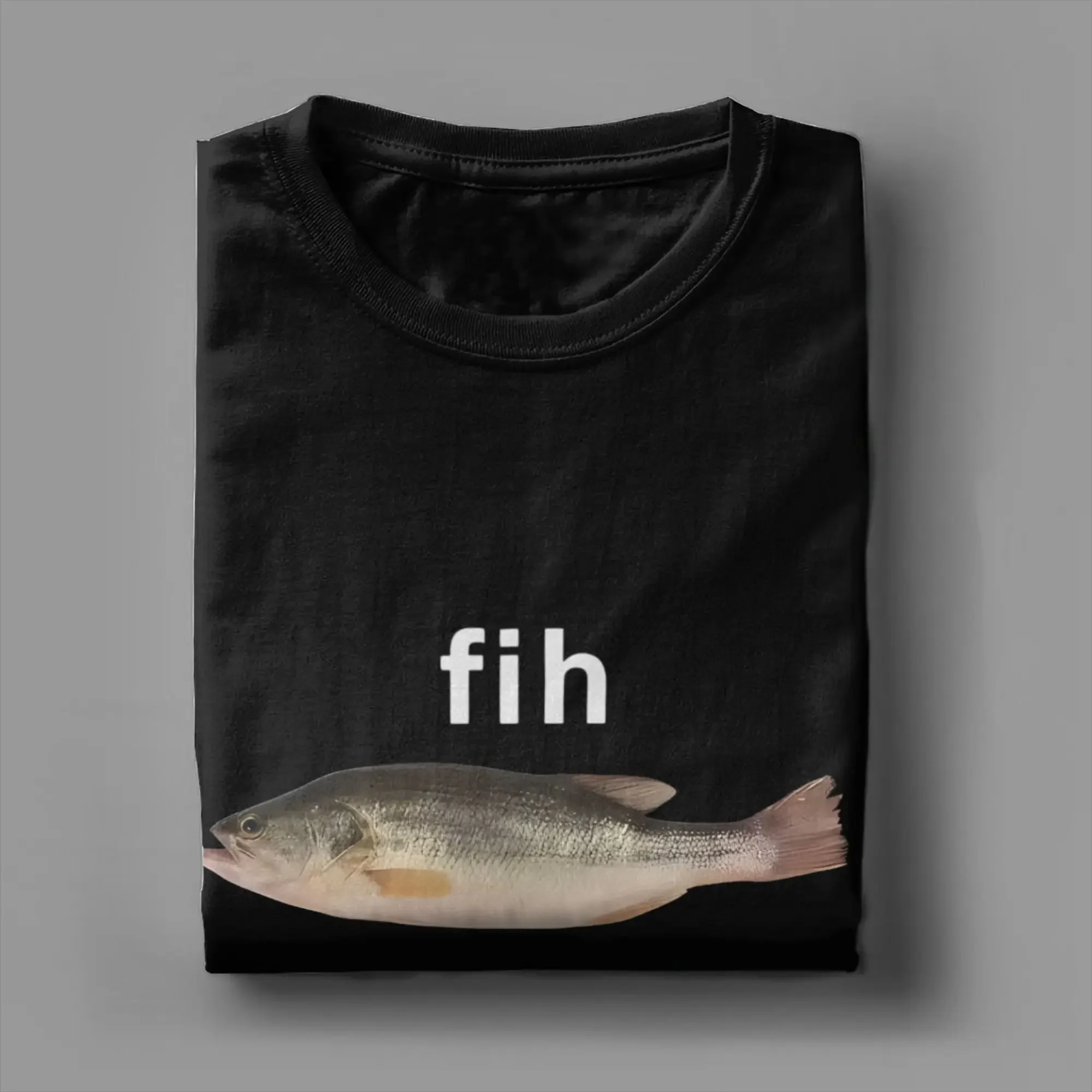 Funny Fih Fish Meme  T Shirt Summer  T Shirts For Men Harajuku Casual Tee Shirt Short Sleeve Y2K Funny Clothing