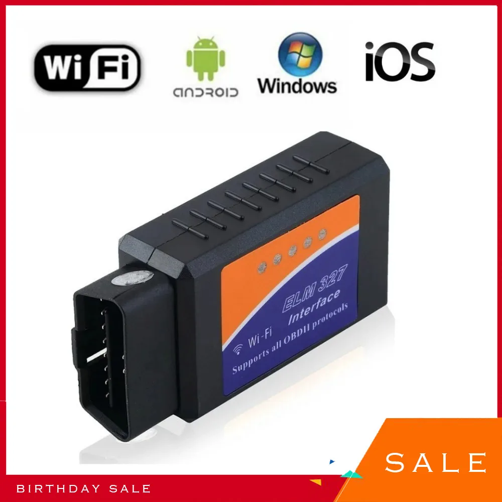 

Wifi Elm327 Obd2 Pic18f25k80 Chip V1.5 Code Reader Elm 327 Obdii Diagnostic Tool Diesel/petrol On Android/ios Car Scanner