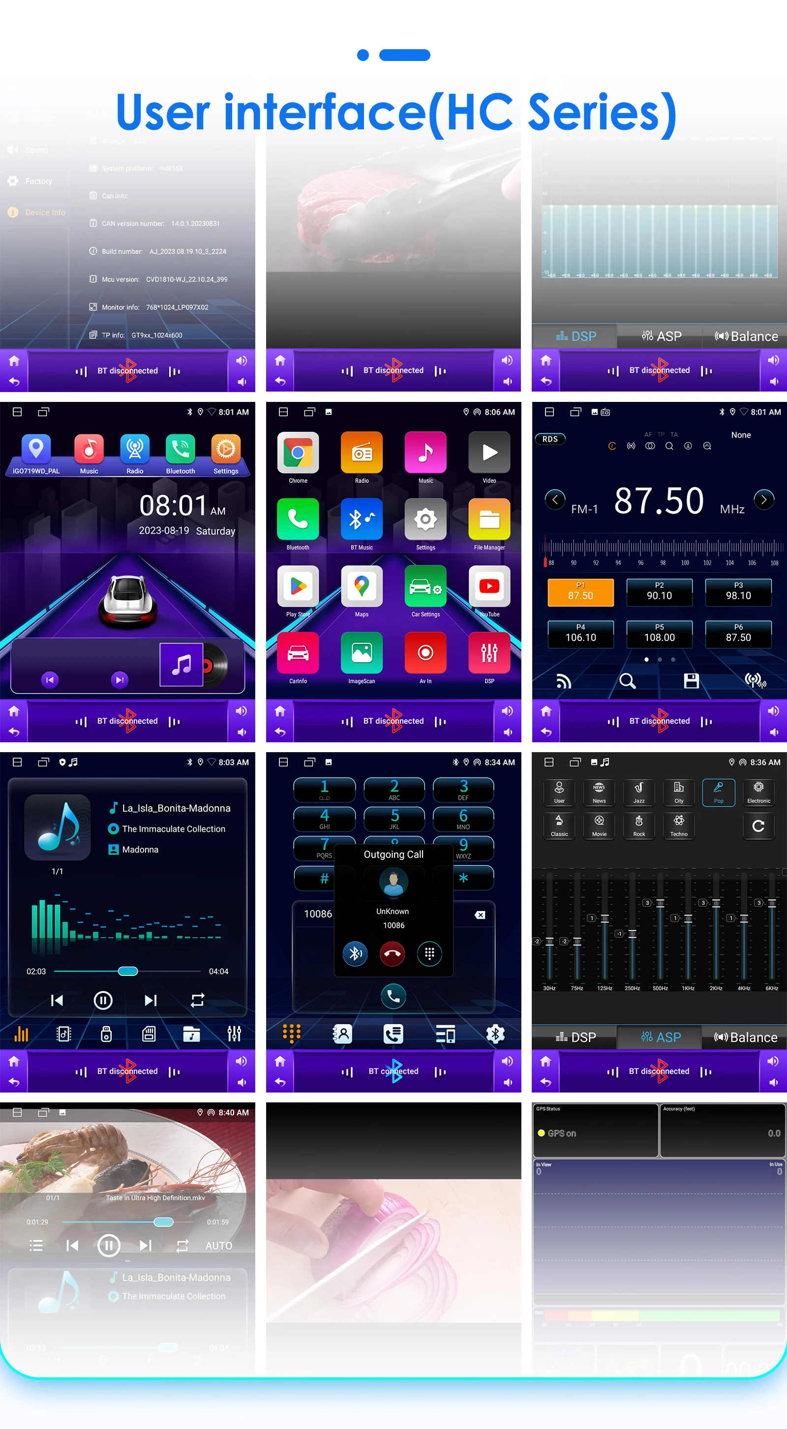 9,7" 2DIN Carplay Android Autoradio für Toyota Land Cruiser Prado 120 Lexus GX470 2002-2009 Multimedia 360° Kamera Intelligenter Bildschirm 7862 RDS DSP 4G Wifi BT Haupteinheit – Detail 7