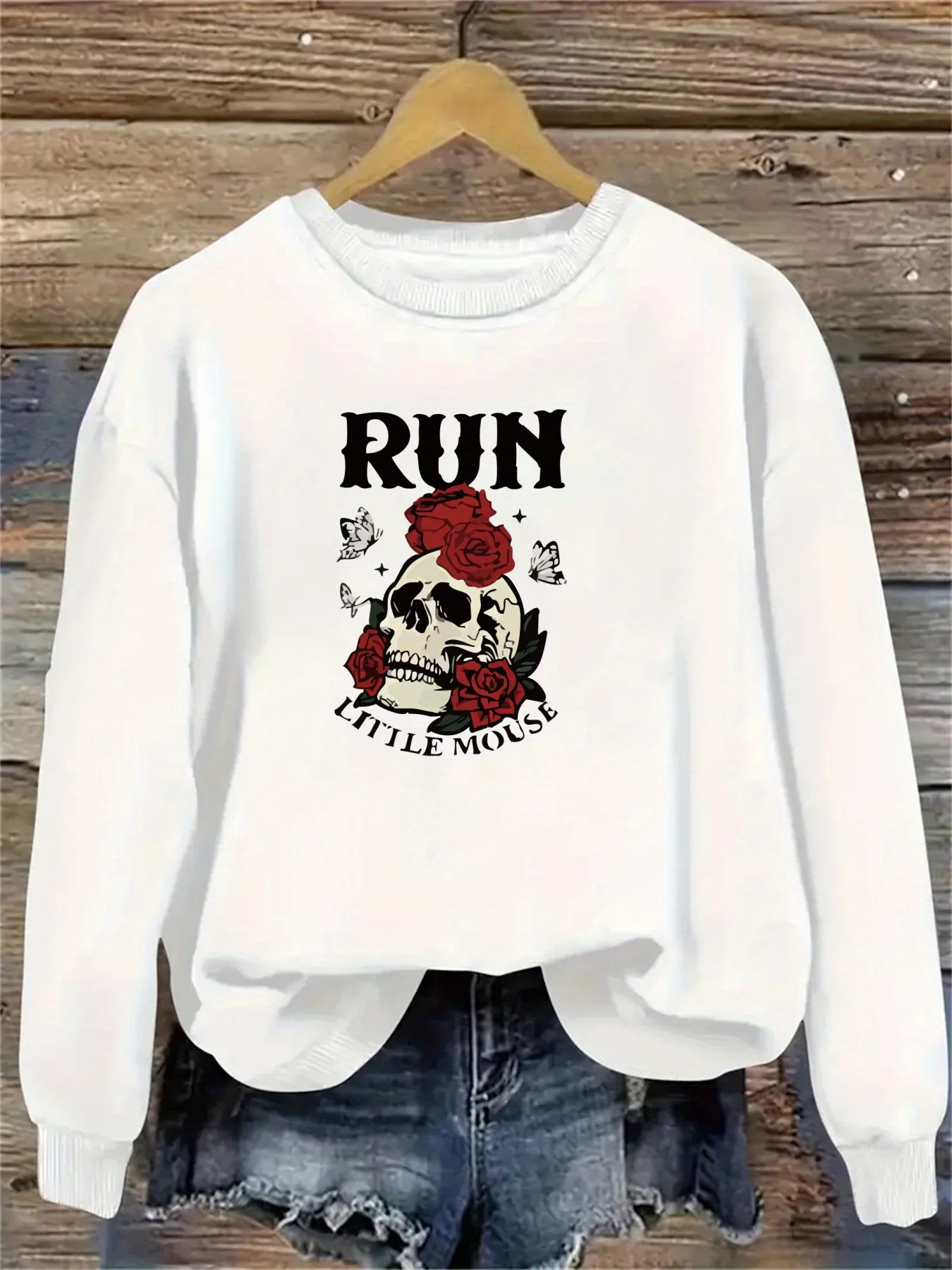 

Skull Graphic Printing Autumn and Winter Pure Cotton Men's and Women's Sweatshirts Outdoor Sports Leisure Fashion Trend Clothing