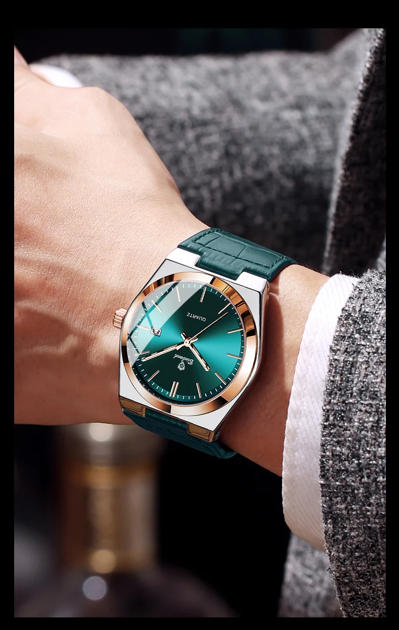 BINBOND Luxus Quarz-Armbanduhren Leuchtend Wasserdicht Automatisches Datum Herrenuhren Business Sport Mode Casual Reloj Lederuhr – Detail 20