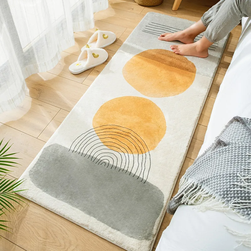 

Thi Plu Long Carpet Nordic Living Room Bedroom Plant Series Bede Blanket Comfortable Floor Mat Simple Faion Home Tex...