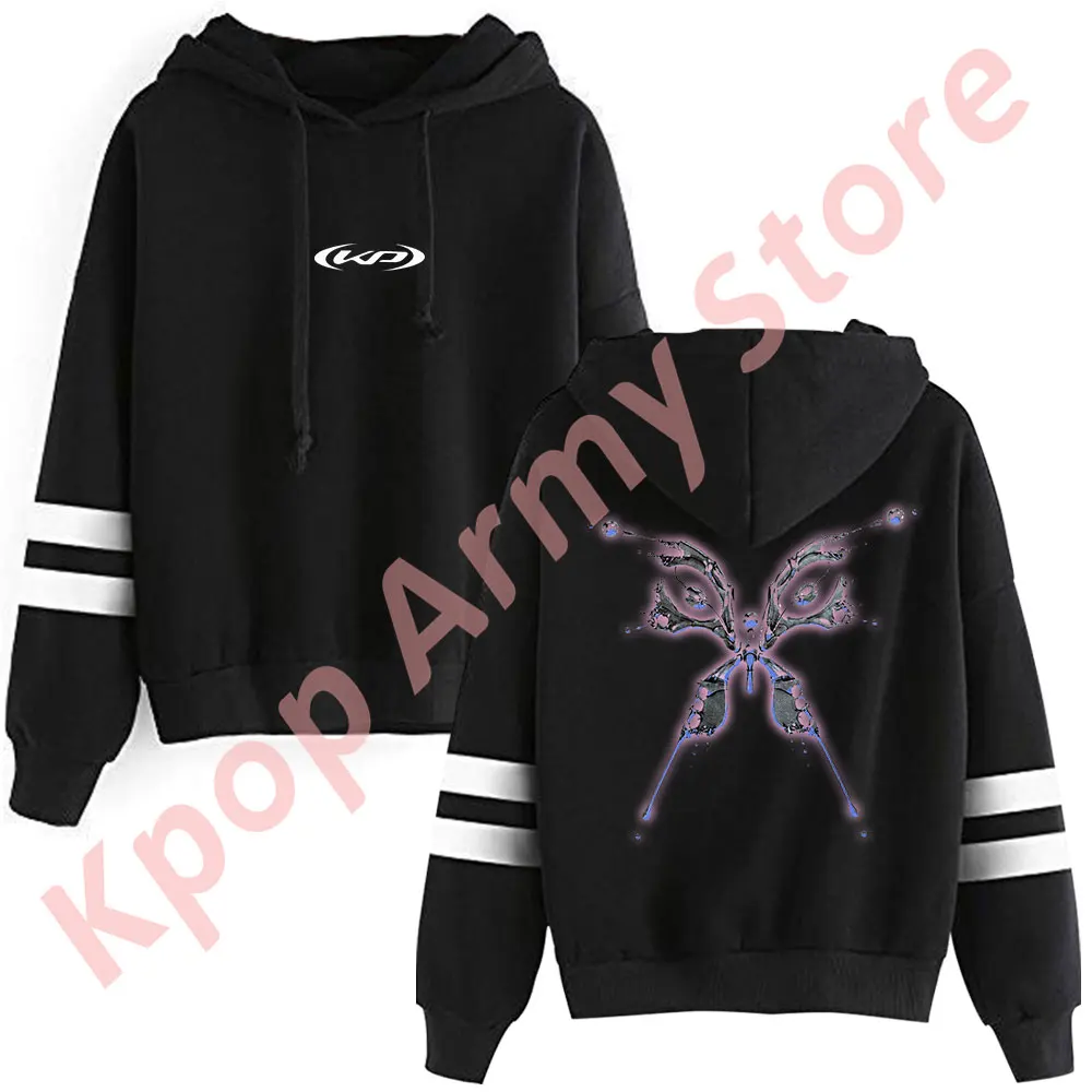 KP 143 Album Butterfly Logo Merch Pocketless Parallel Bars Sleeve Streetwear Sweatshirts