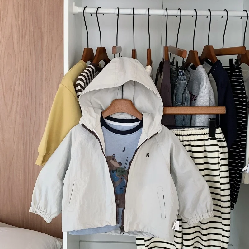 الأولاد معطف معطف سترة مصدات الرياح ملابس خارجية 2025 المشمش الخريف القطن الرياضة المراهقين هدية الكريسماس ملابس الأطفال