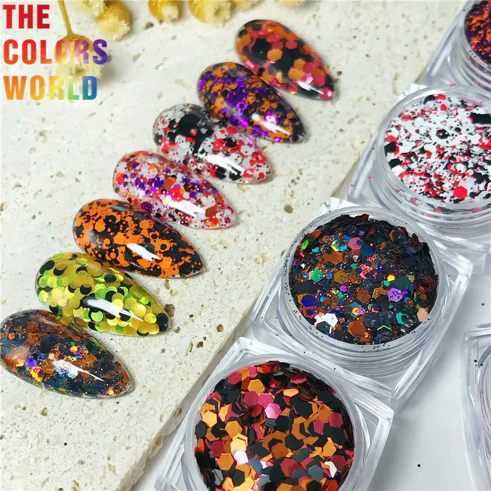 

TCT-365 Halloween's Nails Glitter Nail Art Halloween Decoration Resin Art On Tumblers And Molds Craft Accessoires Festival Party