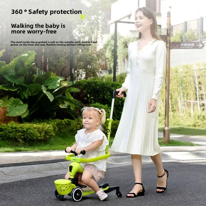 Hulajnoga dziecięca 4 w 1 z siedziskiem Składana zabawka dla dzieci w wieku 1-6 lat Rower na 3 kołach dla chłopców Dziewczynki Rower dziecięcy Baby