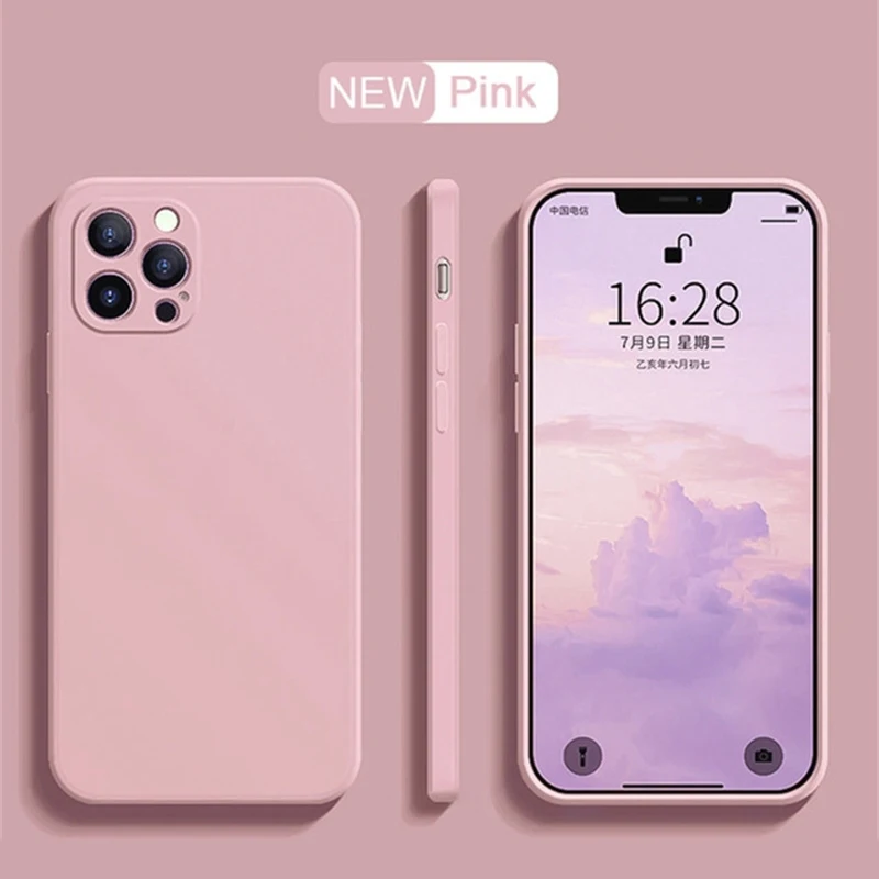 Luxe Vloeibare Siliconen Schokbestendige Case voor iPhone 17 11 12 13 14 15 Pro Max 7 8 15 Plus X XS XR Max Mini Back Soft Cover Funda