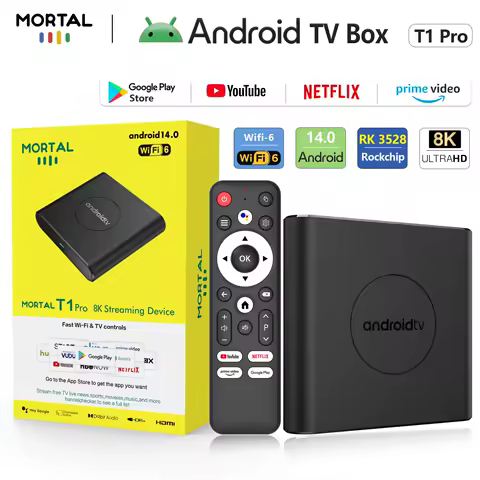 Android TV Box Mortal T1pro RK3528 Android Box Support 2.4G/5.8G WiFi6 BT5.0 4K Video Set Top TV Box Decode And Play 8K 24Fps