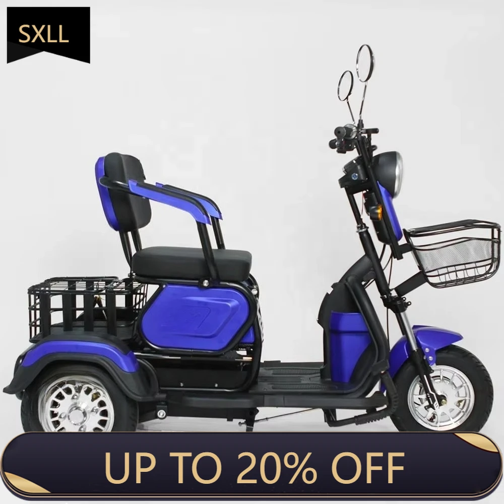 

SXLL New electric tricycle tricycle scooter with 500 watt 800 watt motor and 48v battery for adults
