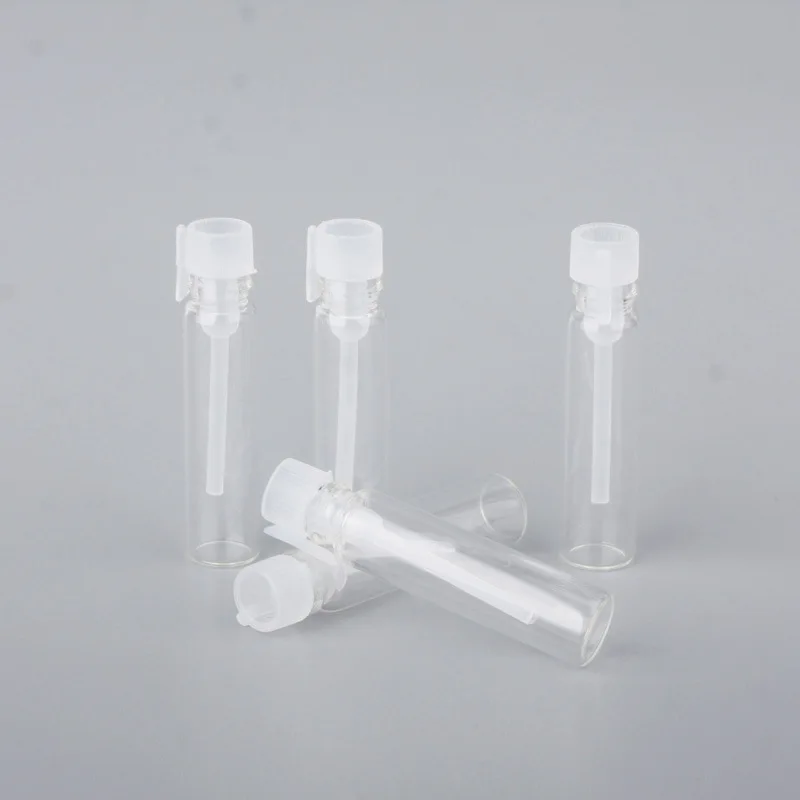 1ml 2ml Glass Dropper Bottle Transparent Mini Stick Essential Oil with Inner Stopper Sample Trial Use Perfume Sub Bottles Empty