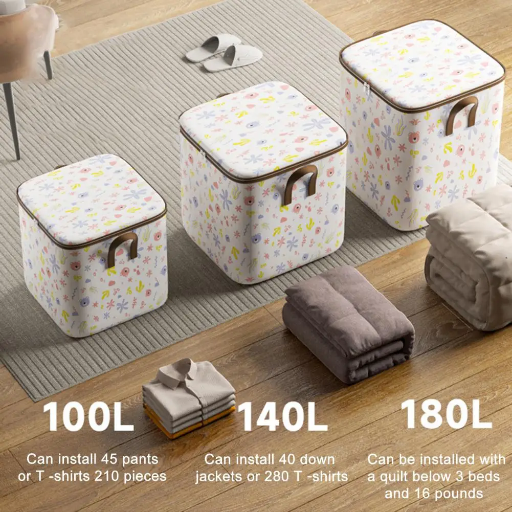 Foldable Clothes Storage Bag Lightweight Convenient Organizer Large Capacity Storage Bag for Small Spaces