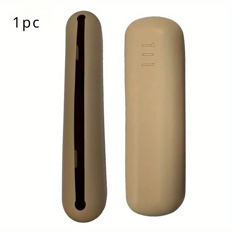 ที่ใส่แปรงแต่งหน้าซิลิโคนกันน้ํา 1 ชิ้น - อุปกรณ์จัดระเบียบการเดินทาง เหมาะสําหรับเครื่องมือแต่งหน้าที่มีการออกแบบกันน้ําไม่มีรูพรุน