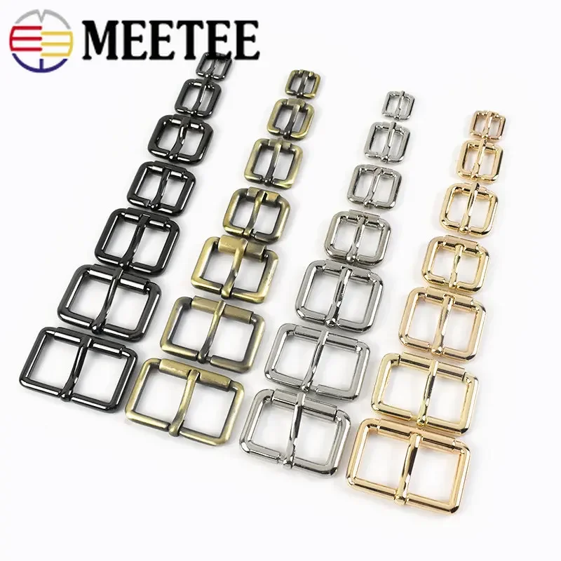 4/10Pcs 10/12/16/20/25/32/38mm Metal Buckles for Bag Strap Leather Backpack Belt Roller Pin Buckle DIY Hardware Accessories