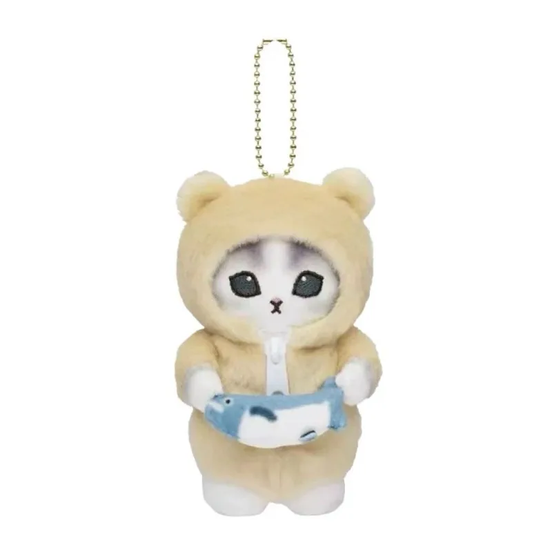 LLavero de muñeco de peluche de gato tiburón, planta en maceta Kawaii, colgante de Mofusand de dibujos animados, pijama de vestir cruzado de Anime, muñeca, mochila, dije