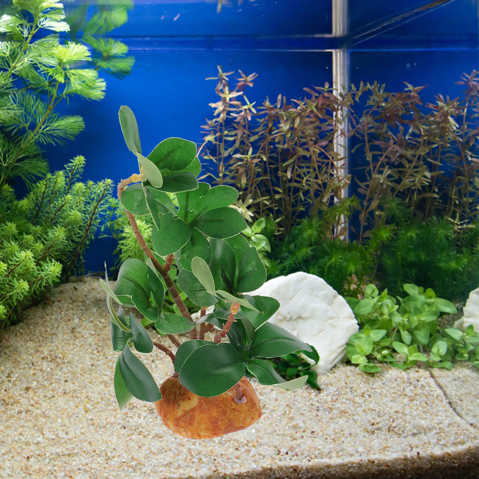 

Fake Green Grass Plant For Reptile Tank Decor Lifelike Artificial Aquarium Ornament Terrarium Supplies Fish Tank