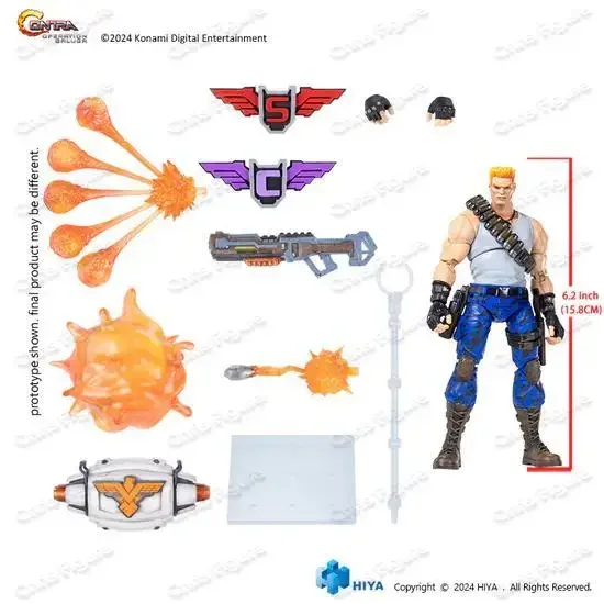 In Stock Original Box HIYA Contra Action Galuga Bill Rizer and Lance Bean 1/12 Anime Action Collectible Figure Figure Toy