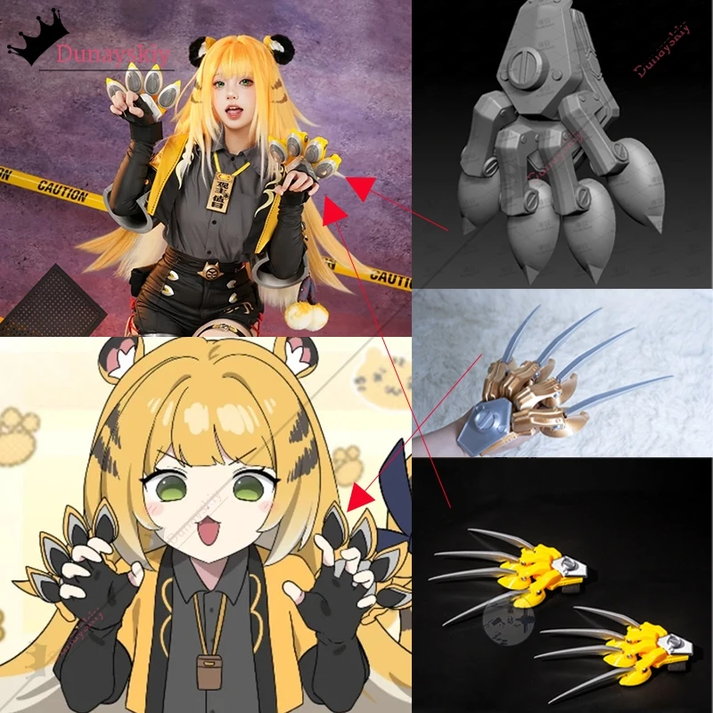 

Zenless Zone Zero Ju Fufu Cosplay Costumes Prop Articulated Finger Armor Stl Files Ju Fufu Role-play Mechanical claws Props Suit