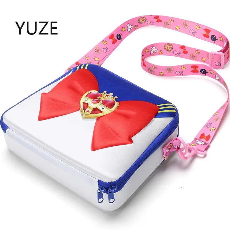 Borsa per il trucco Cartoon Sailor Moon 3D Stereo Net Celebrity Messenger Bag borsa a tracolla di grande capacità per studenti