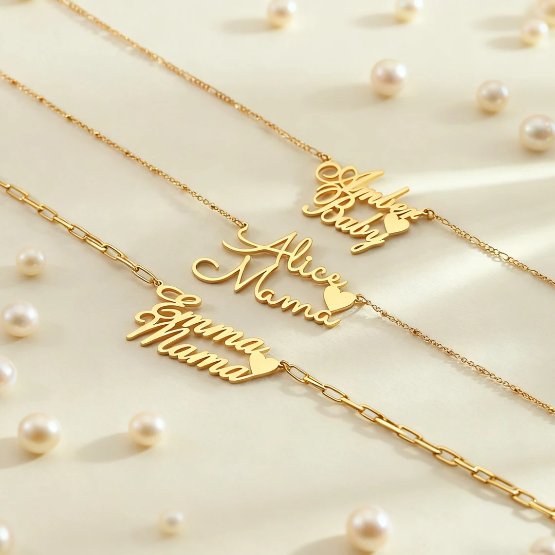 

Персонализированное ожерелье с двойными именами в форме сердца для женщин, ожерелье из нержавеющей стали с индивидуальным именем, ожерелье для пары, матери, Рождественский подарок