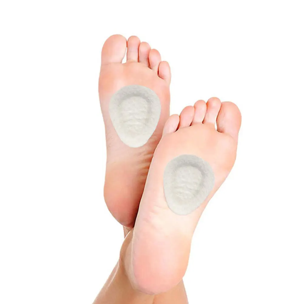 

2Pairs White Felt Forefoot Pads Inserts for High Heels Shoes Reduce Friction Discomfort Relieve Pain St Running Dancing Long