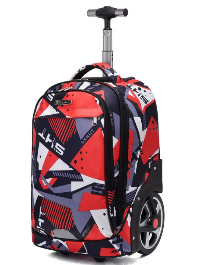 19 Inch School Rolling backpack for teenagers large wheels Travel Trolley Baackpack Bag On wheels Children Rolling luggage Bags