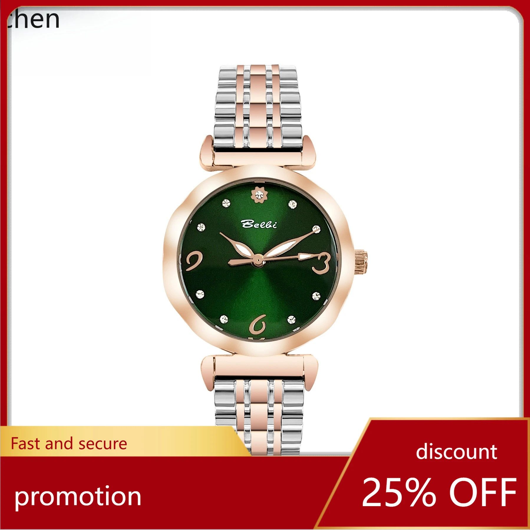 

Zml new floral design fashion women's watch - stainless steel band, minimalist style, casual chic