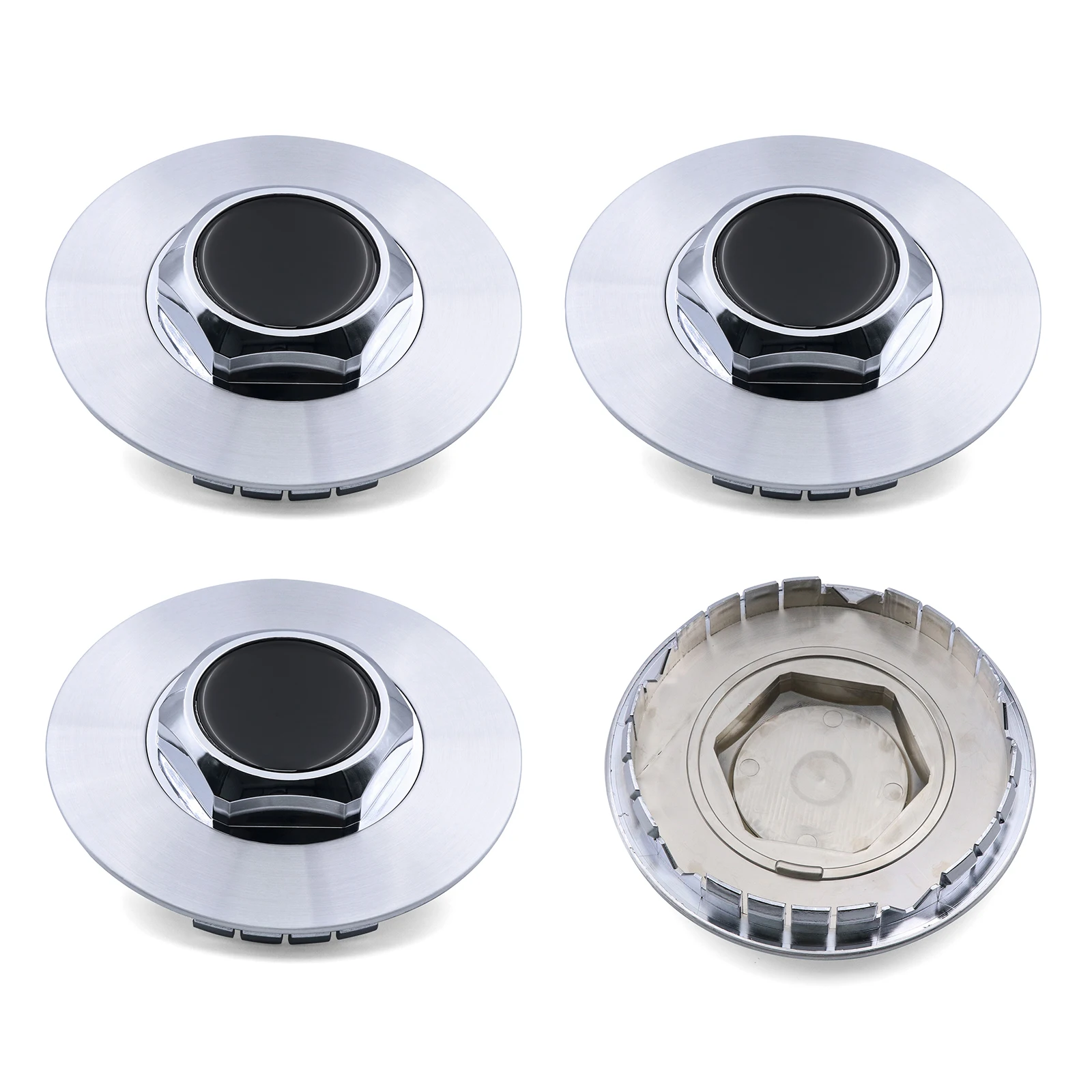 

4PCS 170mm Plastic Brushed Silver And Black Hubcaps For Impala 1994-1996 / 2000-2007 Car Wheel Rim Hub Center Cap Cover 9592363