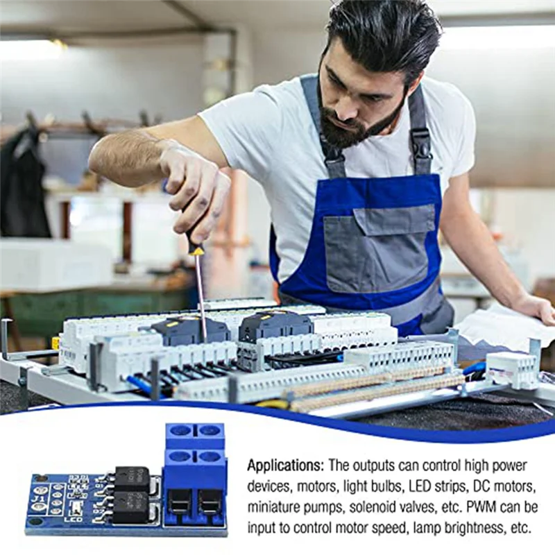 N75R-30PCS MOSFET 드라이브 모듈 모듈 DC 5V-36V 15A(최대 30A) 400W 듀얼 고전력 0-20Khz PWM DC 모터 속도 컨트롤러
