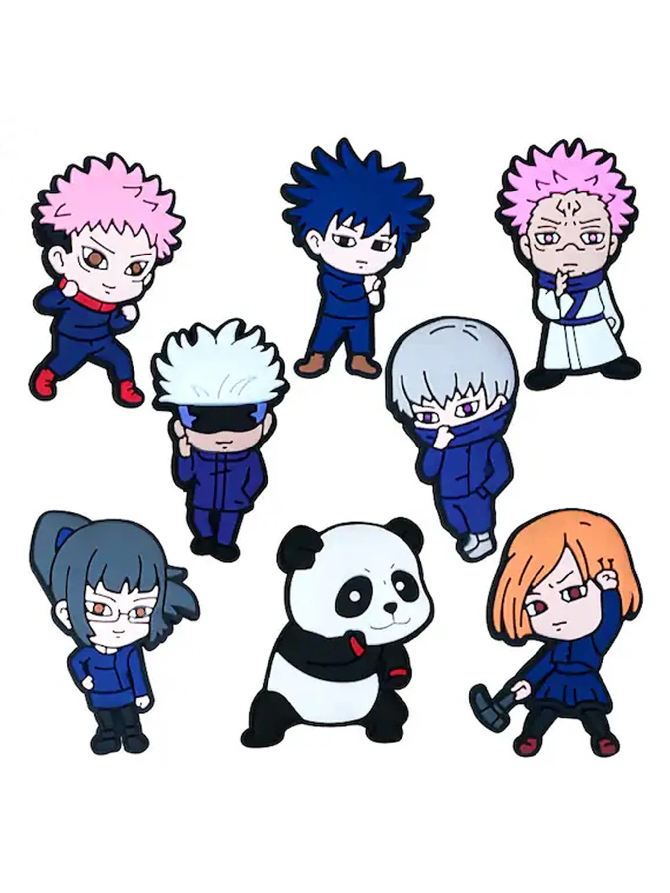 Juego de 7-8 piezas de dibujos animados, populares en Japón, accesorios DIY para sandalias con hebilla, decoración de PVC desmontable para zuecos, regalo de Navidad para niños