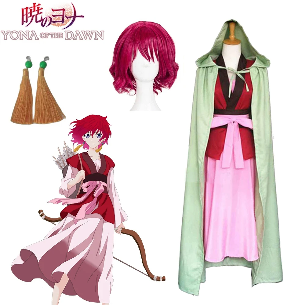 Princess Yona Cosplay Costumes Anime Akatsuki no Yona Role Play Dress Uniform And Wig For Women Girls Halloween Outfits