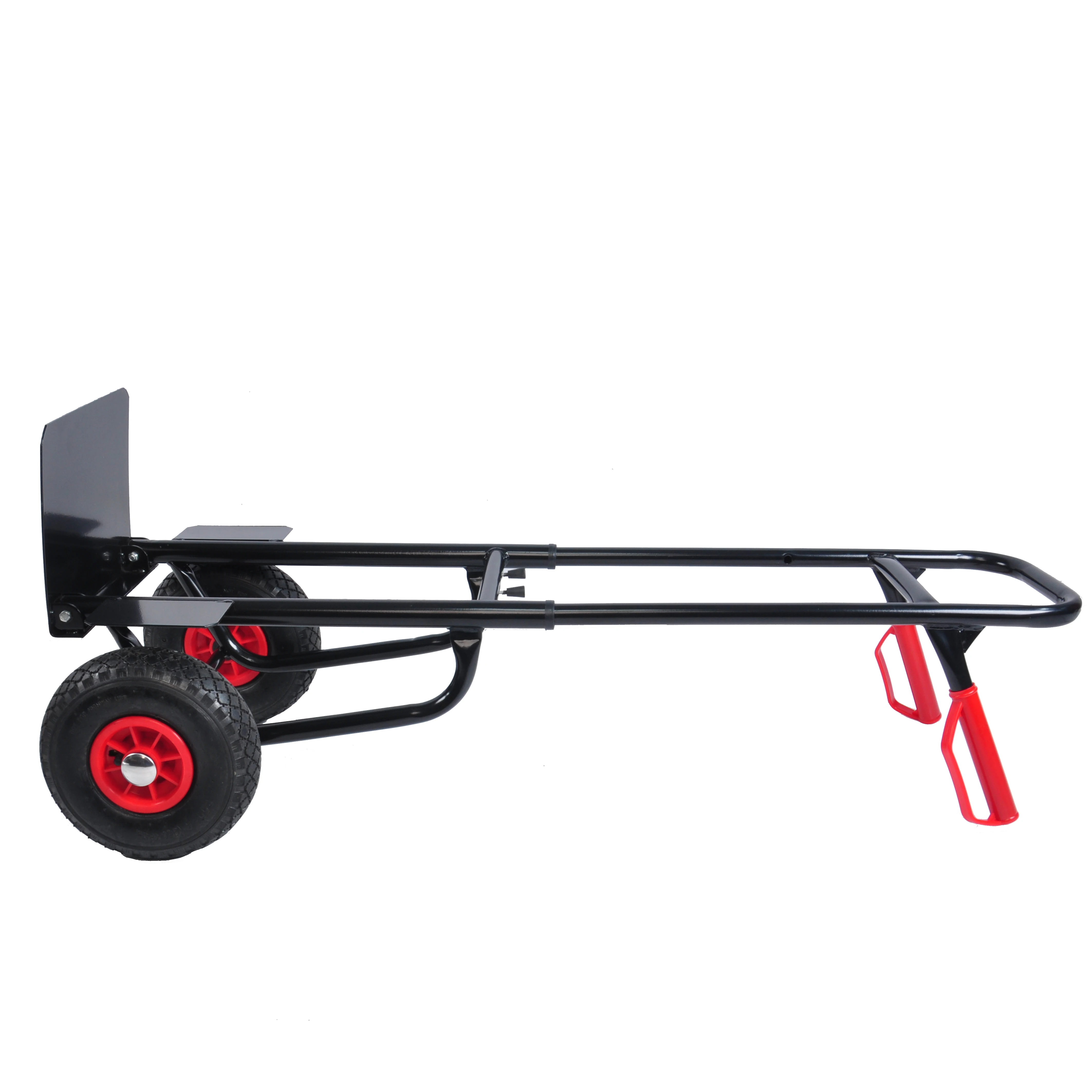 Heavy Duty Manual Truck with Double Handles 330 lb Steel Trolley for Moving Heavy Platform Truck with 10 