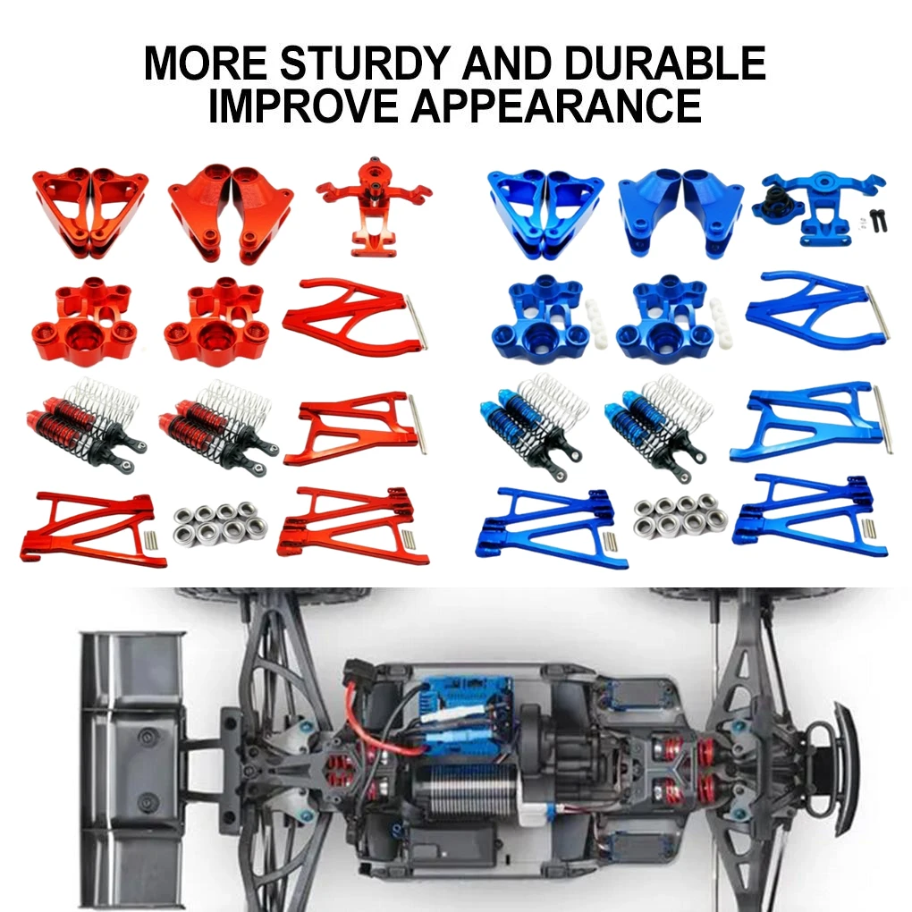 27pieces 1/8 Front Rear Portal Axle DIY Kit Aluminum Alloy CNC Machined Rc Front Rear Portal Axle DIY Kit For E-revo