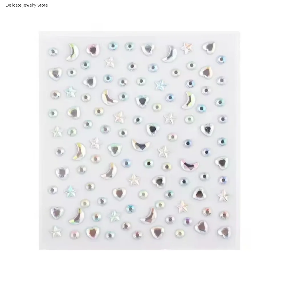 with Adhesive Backing Bedazzling Sticker Makeup 3D Resin Face Eye Jewels Sticker DIY Waterproof Crystal Gem Sticker Festival