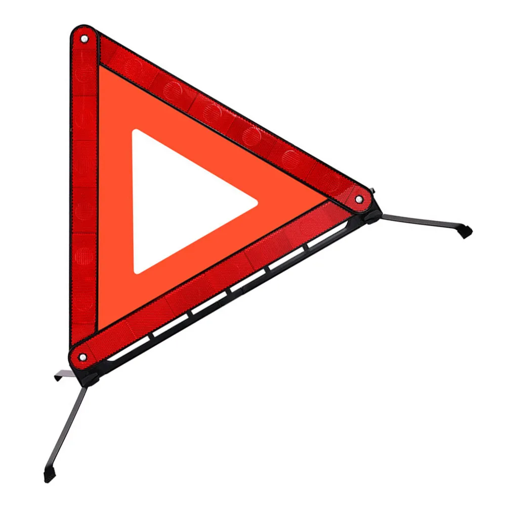 Foldable Reflective Triangle Emergency Breakdown Board Highly Reflective Sturdy Metal Rivets Roadside Safety Warning Sign
