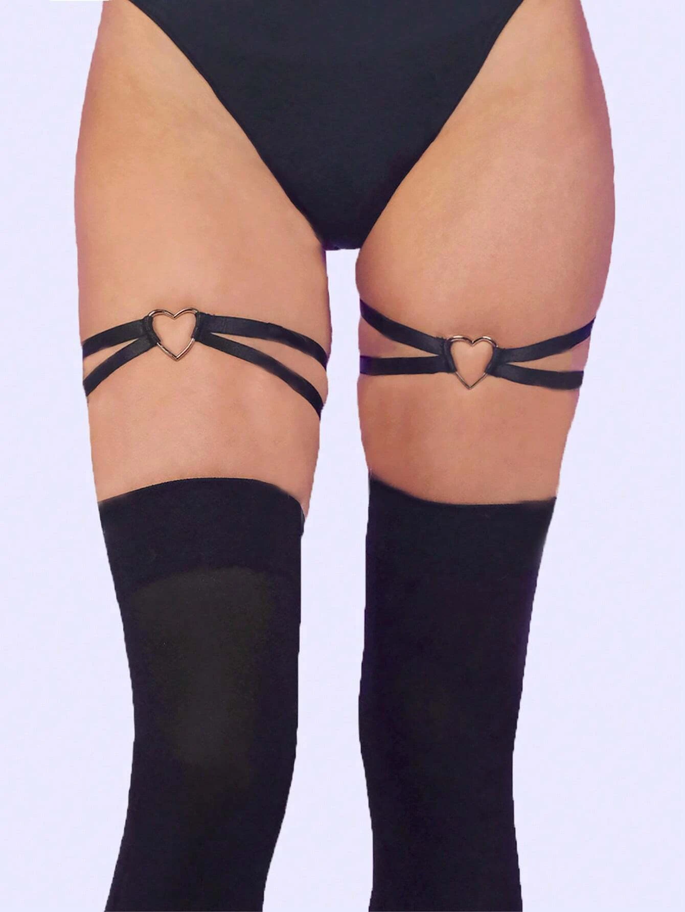 Women Sexy Bowknot Elastic Band Thigh Garter Belt Lingerie Accessories Punk Goth Y2K Leg Ring Strap Harajuku Accessories