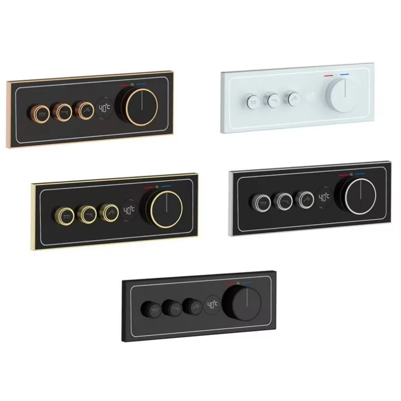 

New Design Intelligent Constant Temperature Digital Display Multi Function Wall Mounted Brass Bathroom Shower Valve Mixer