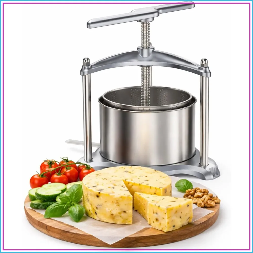 

0.8 Gallon Manual Cheese Press, Heavy Duty Stainless Steel for Tofu & Vegetable Dehydration