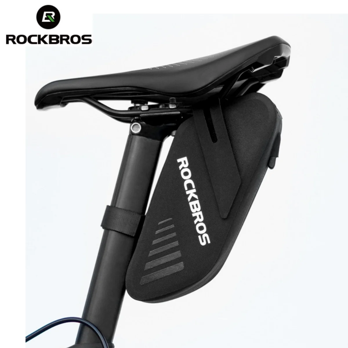 ROCKBROS Bicycle Tail Bag - Nylon Waterproof Mountain Bike Bag, Road Bike Cycling Saddle Bag, Can Be Used as An Upper Pipe Bag